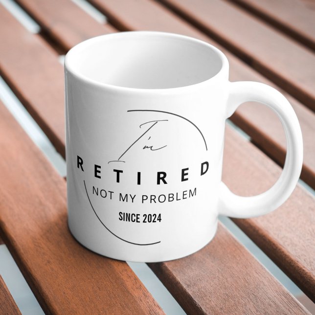 Just retired retirement pin classy simple coffee mug (Creator Uploaded)