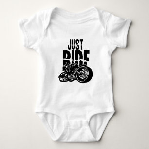 Just Ride Motorcycle Design Baby Bodysuit