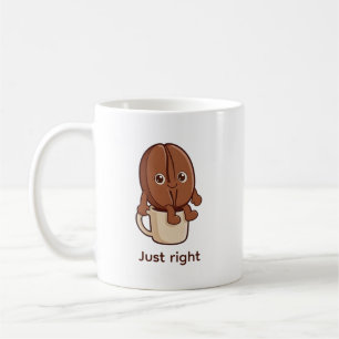 Just Right Coffee Bean Character Mug