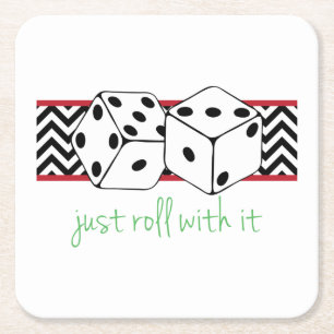 Just Roll Square Paper Coaster