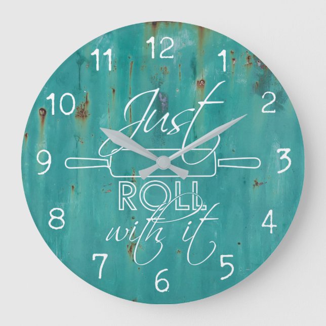 Just Roll With It - Kitchen Clock (Front)