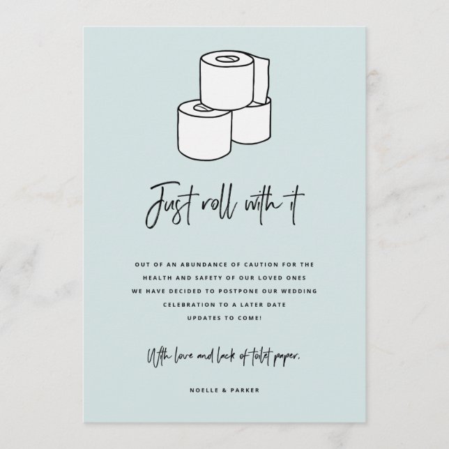 Just Roll With It Postponement Announcement (Front)