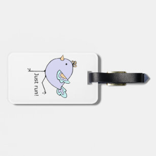 Just Run Motivational Quote for Running Fans Luggage Tag