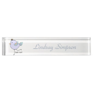 Just Run Motivational Quote for Running Fans Nameplate