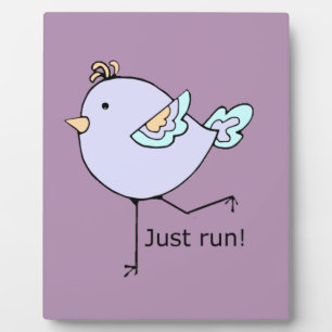 Just Run Motivational Quote for Running Fans Plaque