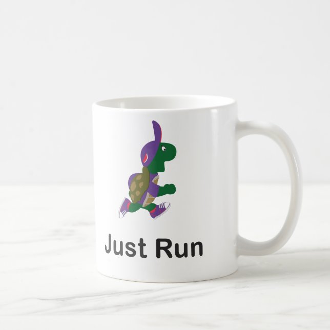 Just Run Running Turtle Coffee Mug (Right)