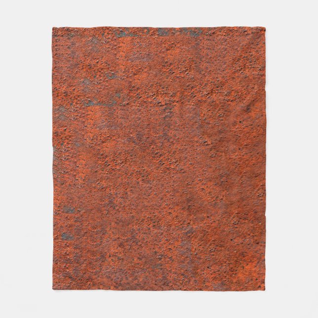 Just rust rust rusted iron metal fleece blanket (Front)