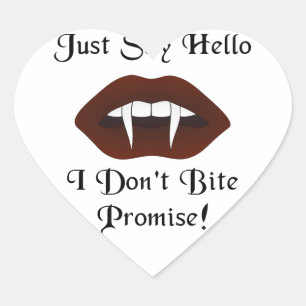 Just Say Hello Heart Sticker