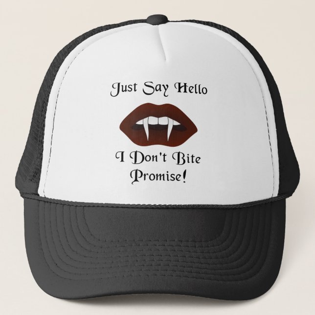 Just Say Hello Trucker Hat (Front)