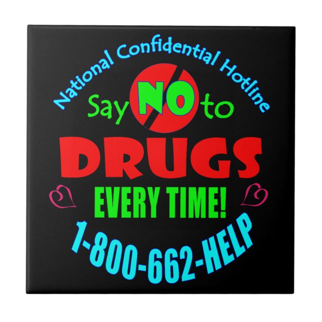 Just Say NO to Drugs Every Time Ceramic Tile (Front)