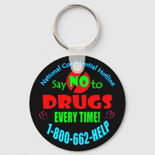 Just Say NO to Drugs Every Time Key Ring