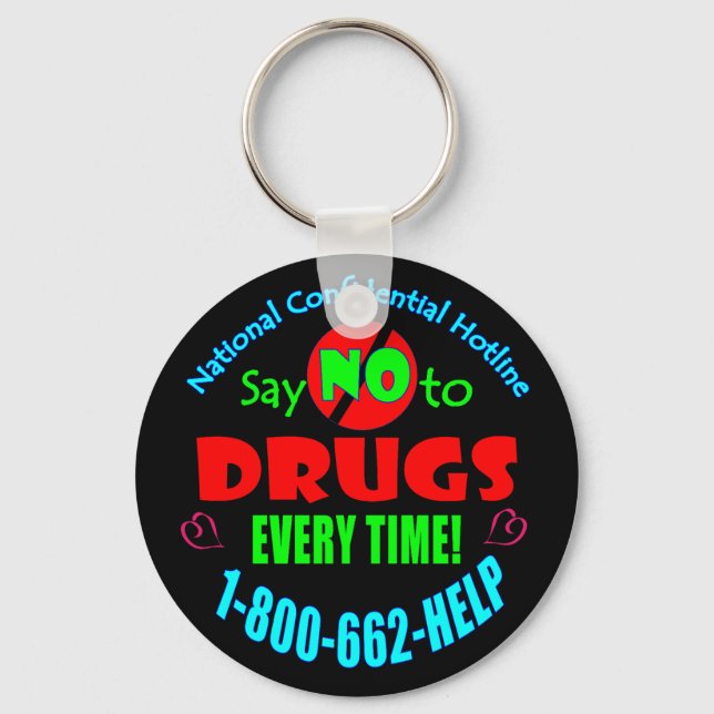 Just Say NO to Drugs Every Time Key Ring (Front)