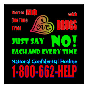 Just Say NO to Drugs - Glassy Poster