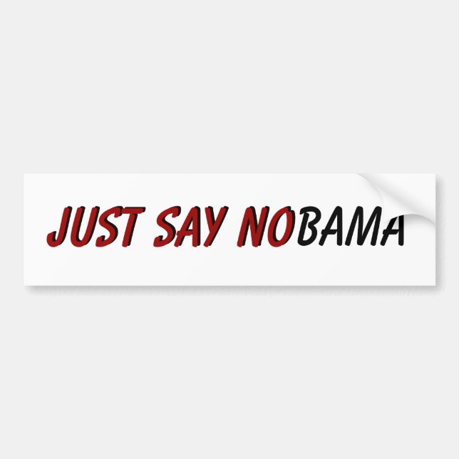 Just Say NObama Bumper Sticker (Front)