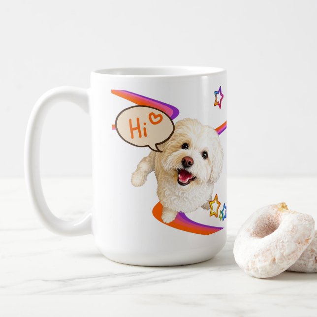 Just Saying "Hi"  Coffee Mug (With Donut)