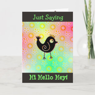 Just Saying Hi & Miss You cute card