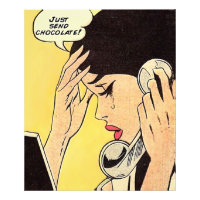 Just Send Chocolate Vintage comic art