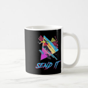 Just Send It Skier Skiing Ski Sendy Extreme Retro  Coffee Mug