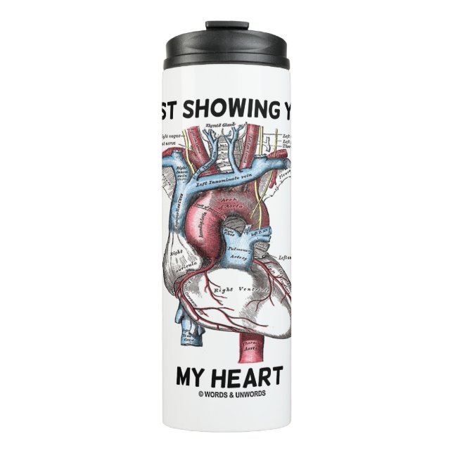 Just Showing You My Heart Anatomical Heart Thermal Tumbler (Front)