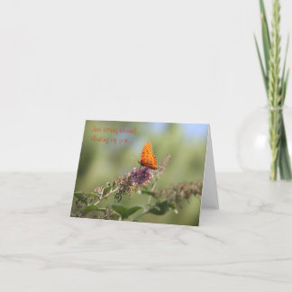 Just sitting around thinking of you card