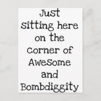 Just sitting here postcard