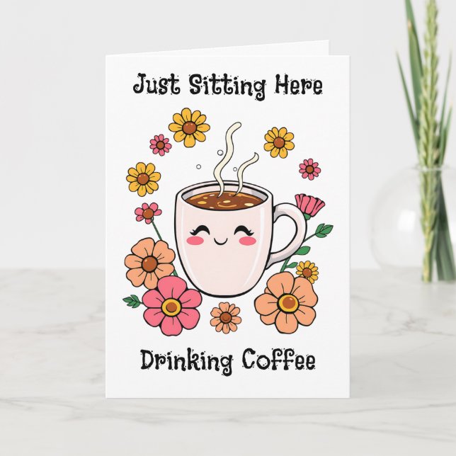 Just Sitting Here Thinking About You Card (Front)