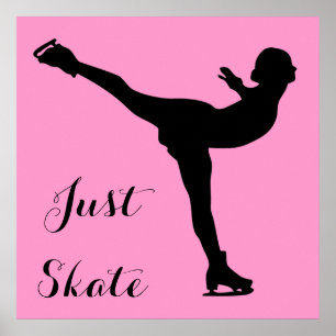 Just Skate Ice Skater Poster