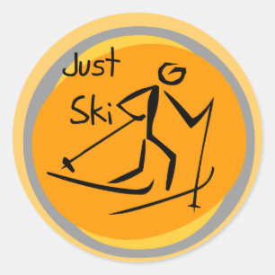 Just Ski T-shirts and Gifts Classic Round Sticker