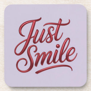 Just Smile Plastic Coaster Set