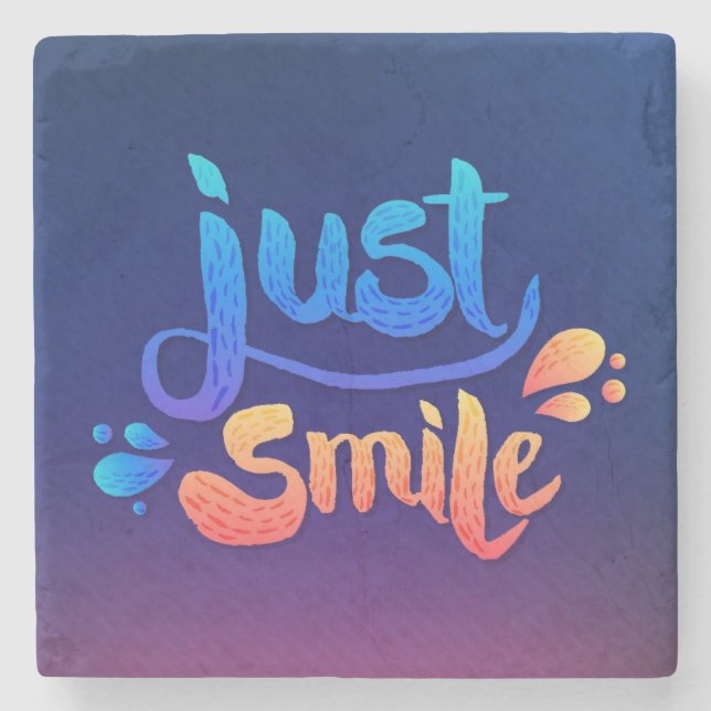 Just Smile Stone Coaster (Front)