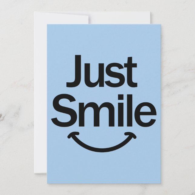 Just Smile Thank You Card (Front)