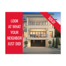 Just Sold - Fun Postcard - Red