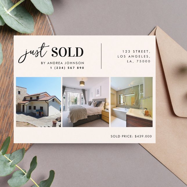Just Sold Property Real Estate Realtor Marketing Postcard (Creator Uploaded)