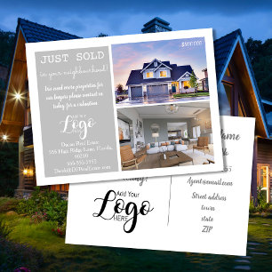 JUST sold Real Estate Marketing Postcard