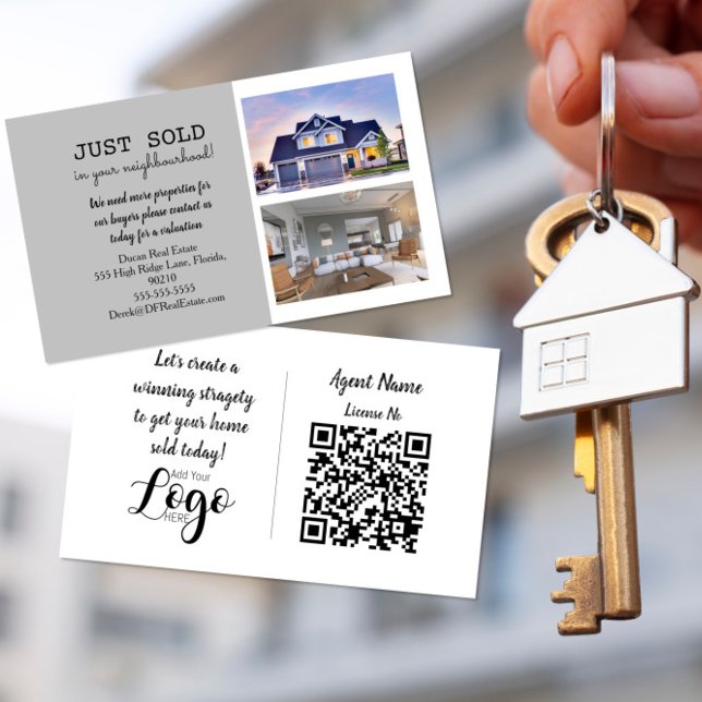 JUST sold Real Estate Marketing Postcard Business Card (Creator Uploaded)
