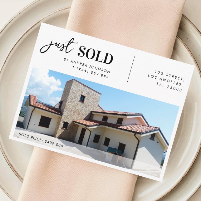 Just Sold Real Estate Property Realtor Marketing Postcard (Creator Uploaded)
