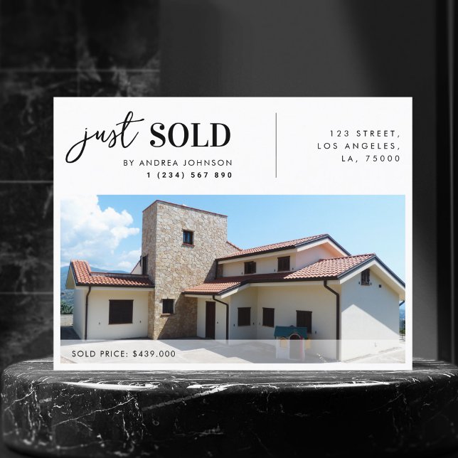 Just Sold Real Estate Property Realtor Marketing Postcard (Creator Uploaded)