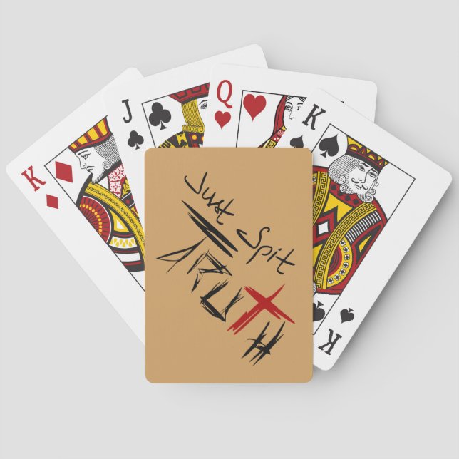 Just Spit Truth Playing Cards (Back)