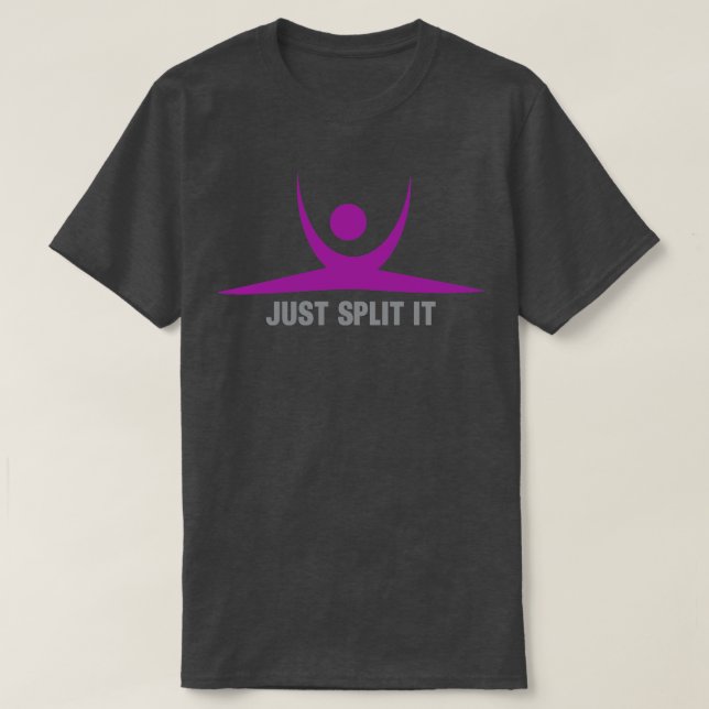 Just Split It Abstract Hanuman Asana Style Strectc T-Shirt (Design Front)