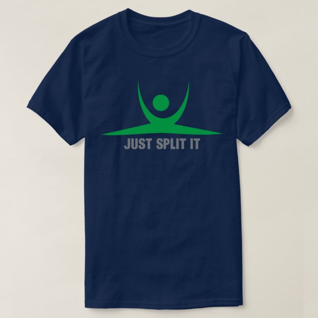 Just Split It Abstract Hanuman Asana Style Strectc T-Shirt (Design Front)