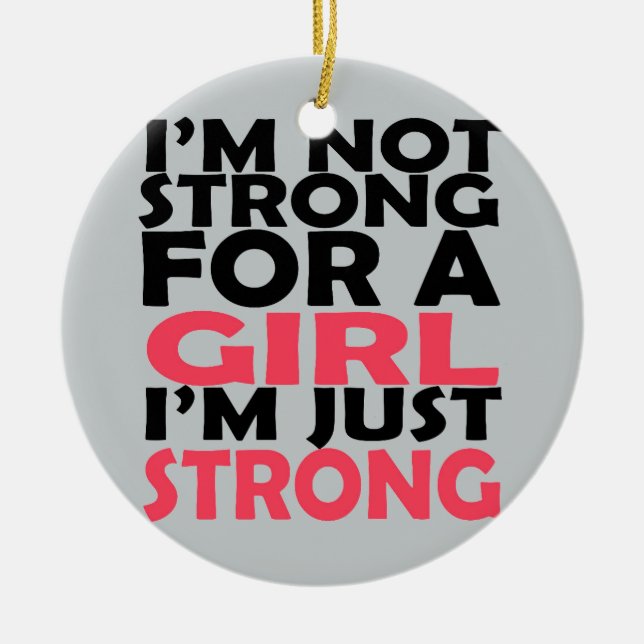 Just strong ceramic tree decoration (Front)