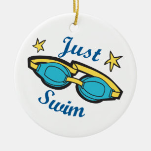 Just Swim Ceramic Ornament