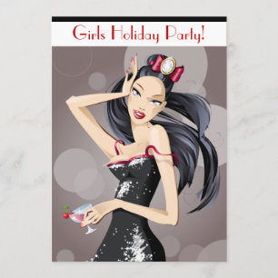 Just the Girls Holiday Christmas Cocktail Party Invitation