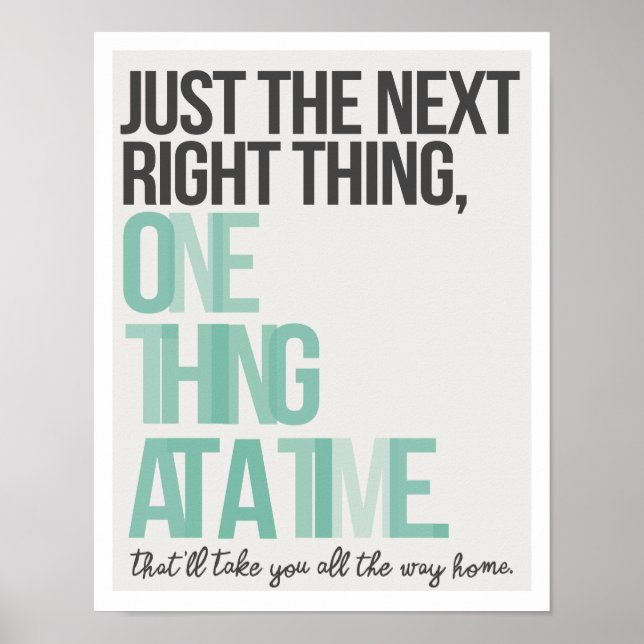 Just the Next Right Thing 11"x14" Art Print II (Front)