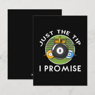 Just The Tip I Promise Billiards Holiday Card