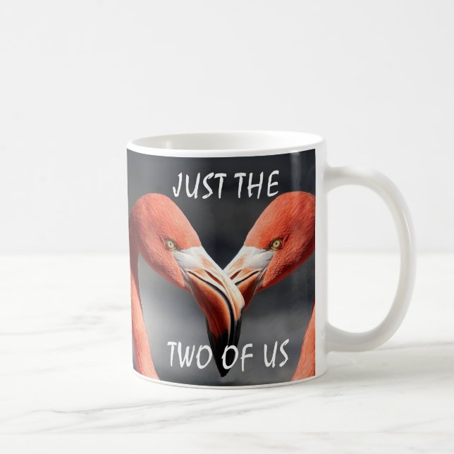 JUST THE TWO OF US Flamingo Valentine Christian Coffee Mug (Right)
