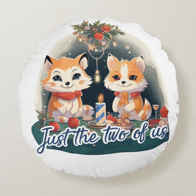 Just the two of us round cushion (Front)