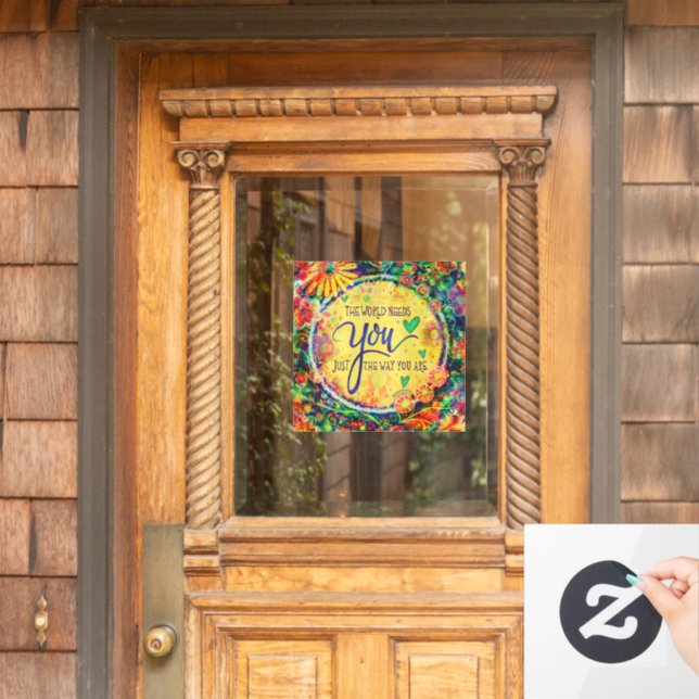 Just the Way You Are “Inspirivity” Window Cling (Home Door)