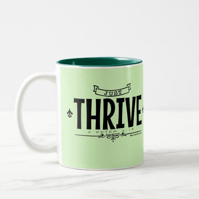 Just Thrive Two-Tone Coffee Mug (Left)