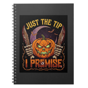 Just Tip Premise Halloween Pumpkin Bloody Knives_1 Notebook